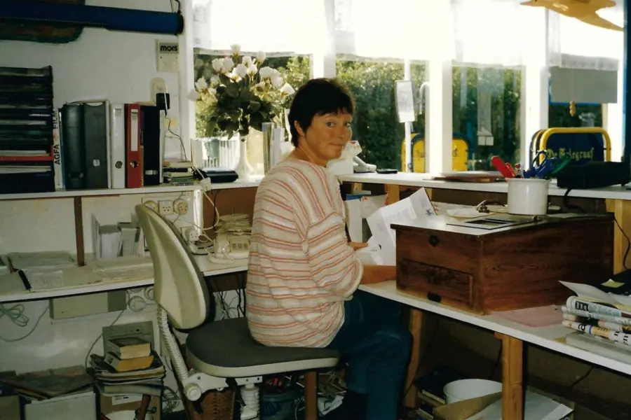 Marijke in de receptie