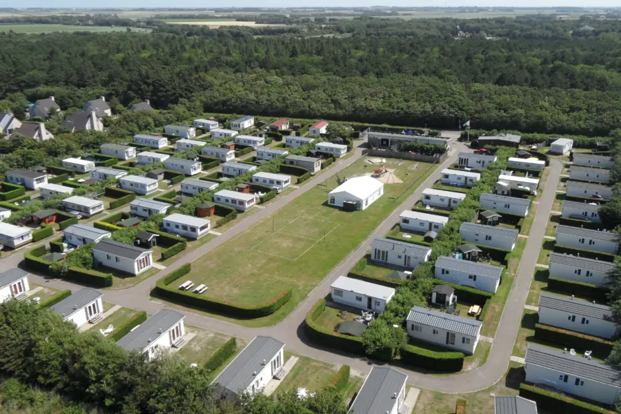 Bovenaanzicht Camping Coogherveld Texel 2011