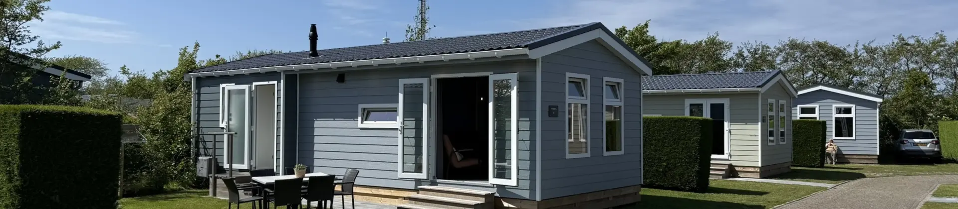 Coogherveld Chalet type 1 blauw huisdiervrij Vakantie Texel