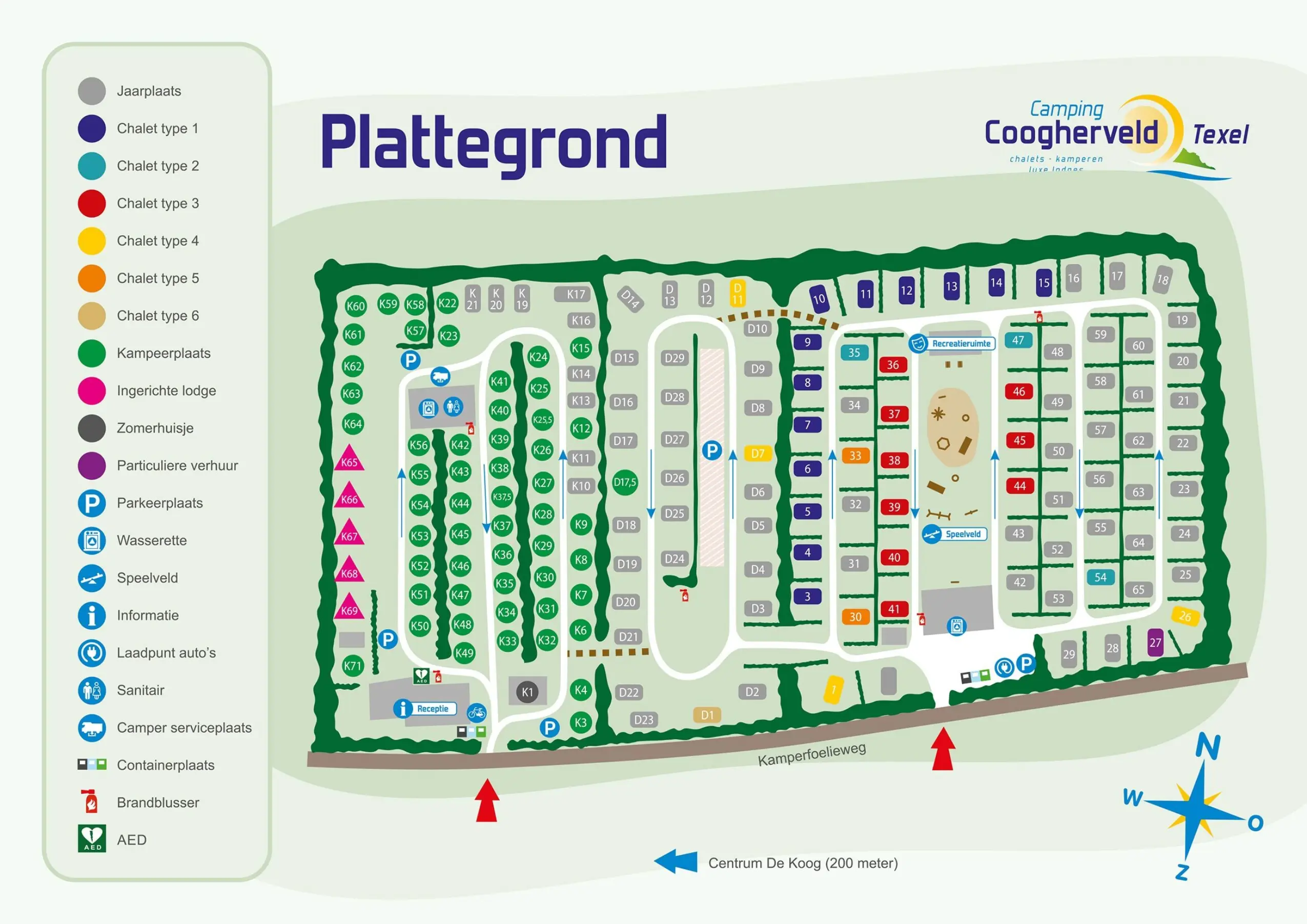 Coogherveld Texel plattegrond